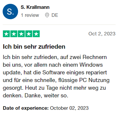 Trustpilot review 1