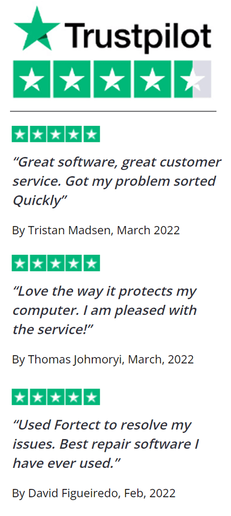 Trustpilot reviews
